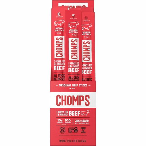 We are the Chompians, LLC  Beef Jerky,Original,Display,1.15 oz Sticks,24/PK