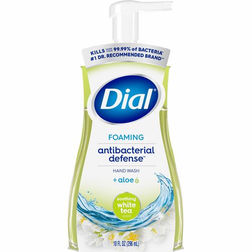 Dial Corporation  Hand Soap, Foaming, Antibacterial, 10oz, 8/CT, White Tea