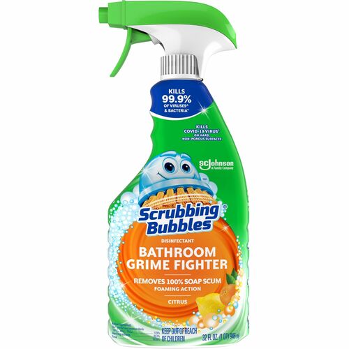 S.C. JOHNSON & SON, INC  Bathroom Cleaner, Spray, Grime Fighter, 32oz, Clear