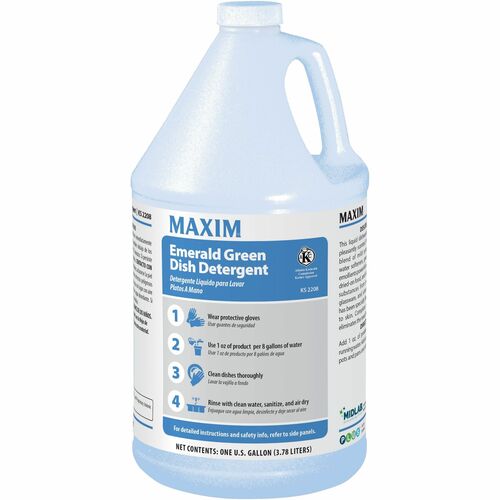 Midlab Inc  Dish Detergent,Liquid,Herbal Bouquet,1 Gallon,4/CT,WE