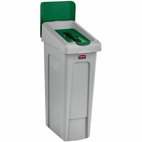 Rubbermaid Commercial Products  Recycling Station,f/Paper,23Gallon,12"x15"x40-1/4",GY/BE