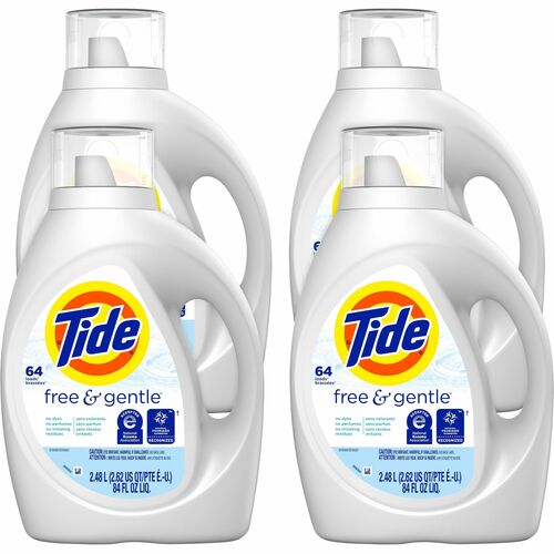 Procter & Gamble Commercial  Laundry Detergent, Liquid, Tide Free&Gentle, 84 oz, 4/CT