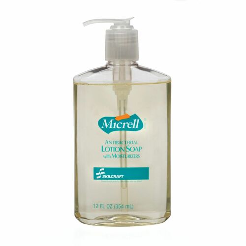 SKILCRAFT  Hand Soap, Antibacterial, 12oz Pump Bottle, 12/Box