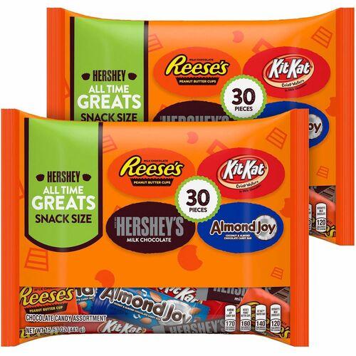 Hershey Co  Candy,Snack Size,AlmondJoy/KitKat/Hershey's,2 BG/CT