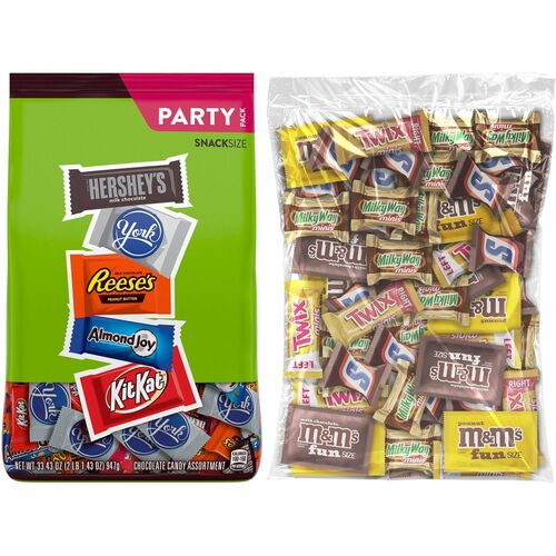 Hershey Co  Candy,Hershey's/Mars Chocolates,Mini,2 Bags/CT
