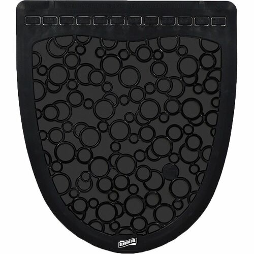 Genuine Joe  Urinal Mat, Deodorizing, 18.75"x20.38"x1.81", 6/CT, Black-GJO85201