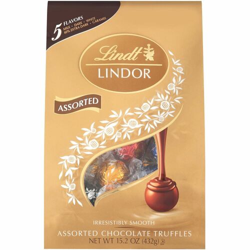 Lindt & Sprungli  Candy,Chocolate Truffles,Dark/White/Milk,15.2 oz Bag