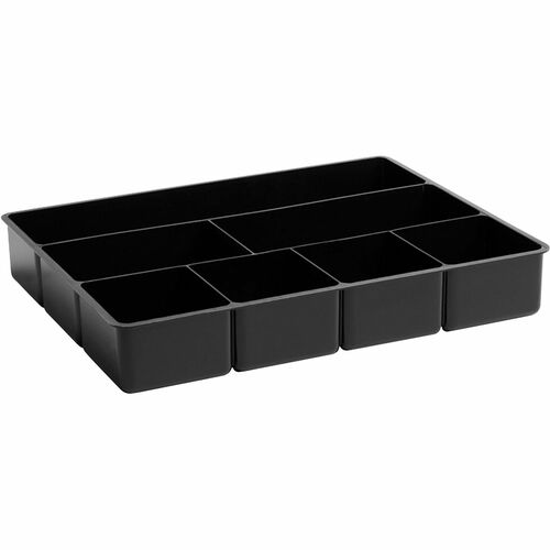 Newell Rubbermaid  Drawer Director, 7 Compartments, 15"x12"x2-3/8", Black