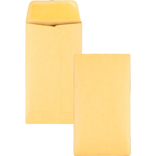 Quality Park  Coin Envelope, Side Seam, No. 6, 500/BX, Brown/Kraft