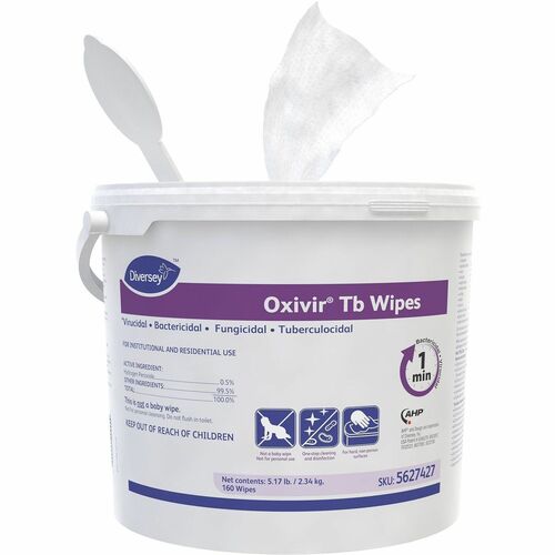 Diversey Care  Disinfectant Cleaner Wipes,Oxivir Tb,160/Tub,WE-DVO5627427