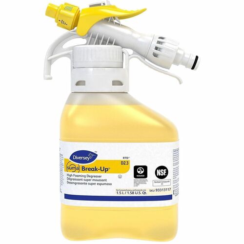 Diversey Care  Degreaser,Concentrate,FoodSurface,1.5L/RTD Spray,2/CT,Yellow-DVO93313117
