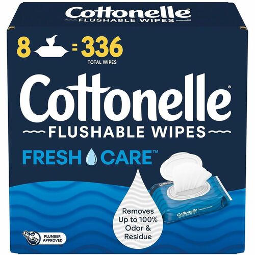 Kimberly-Clark Professional  Wet Wipes,Adult,Flushable,Alcohol&ParabenFree,42/PK,White