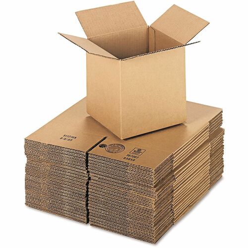 Universal  Cubed Fixed-Depth Corrugated Shipping Boxes, Regular Slotted Container (RSC), Medium, 8" x 8" x 8", Brown Kraft, 25/Bundle