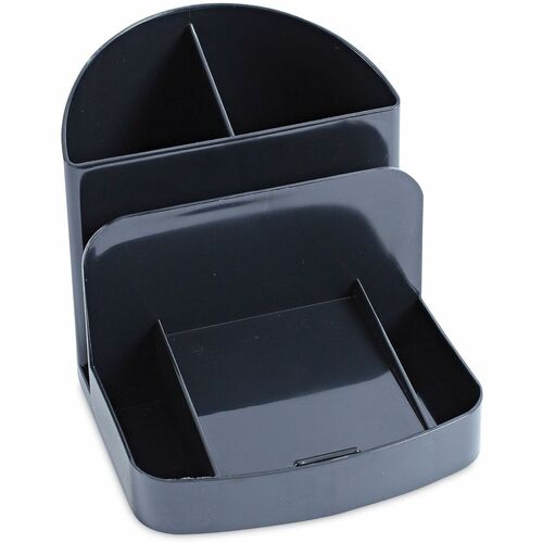 Universal  Deluxe Message Center, 6 Compartments, Plastic, 5.5 x 6.75 x 5, Black