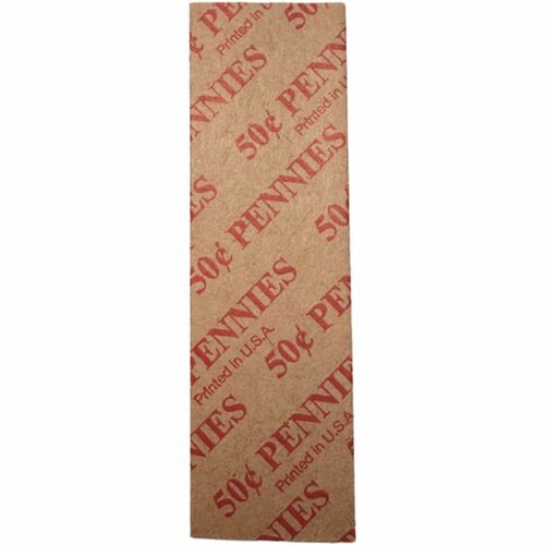 ControlTek  CoinWrappers,f/Pennies,HighCap,KraftPaper,1000/BX,Red