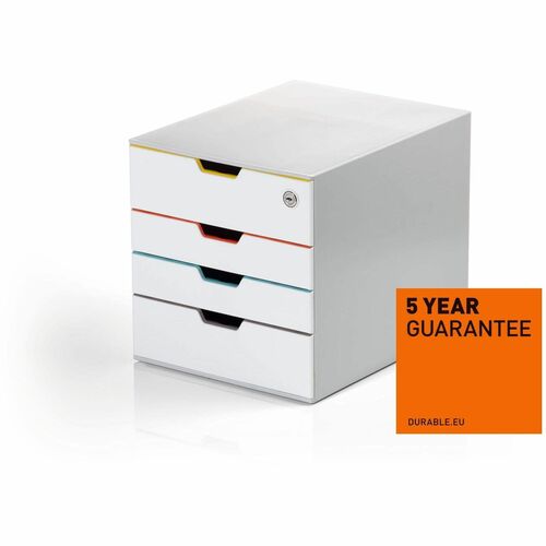 Durable Office Products  Organizer,4-Drawer(2 XXL),Cylinder Lock,11.5"Wx11"Hx14"D,WE