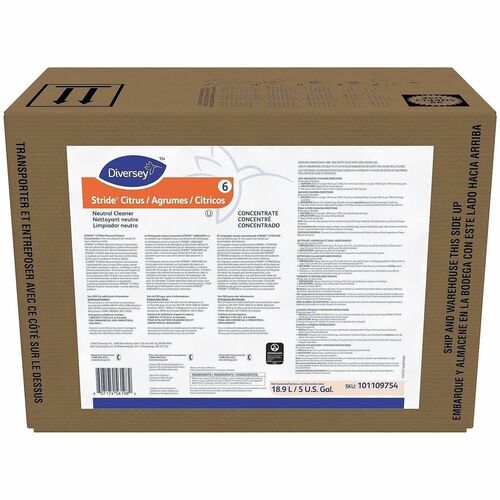 Diversey Care  Cleaner,LowpH,RinseFree,Concentrated,Citrus,5Gal,Orange-DVO101109754