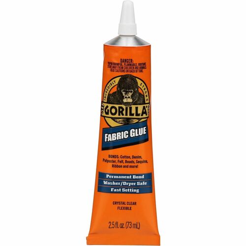 The Gorilla Glue Company  Glue,f/Fabric,Fast-Dry,High-Strength,Permanent,2.5 oz,Clear-GOR8025501