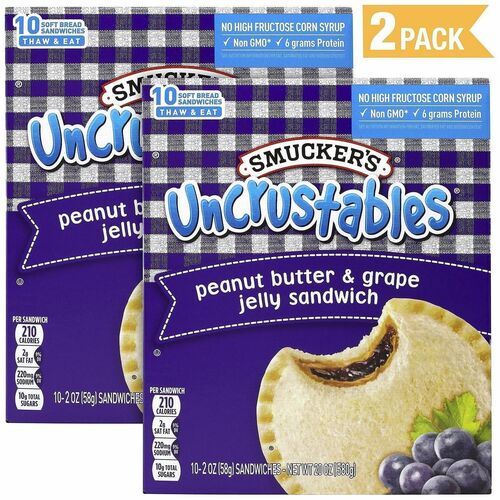 Green Rabbit  Food,Uncrustables,Peanut Butter/Grape Jelly,20/BG/1BG/CT,MI-GRR90300135
