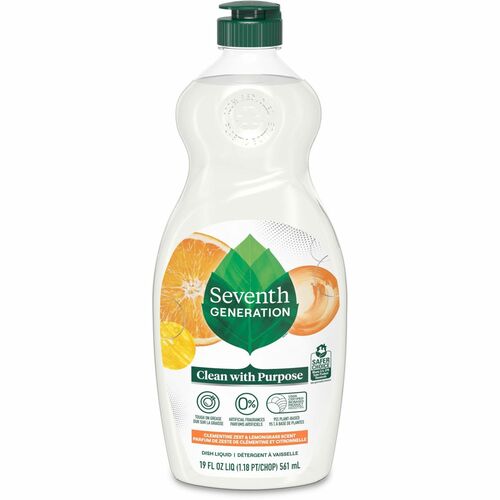 Seventh Generation  Dish Soap, Liquid, Lemongrass, Nontoxic, 19oz, 6/CT