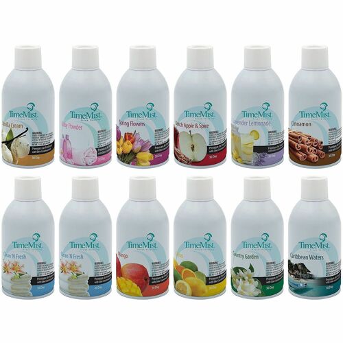 Zep Commercial  Air Freshener Assortment,f/TimeMist Disp,12 Scents,12/CT