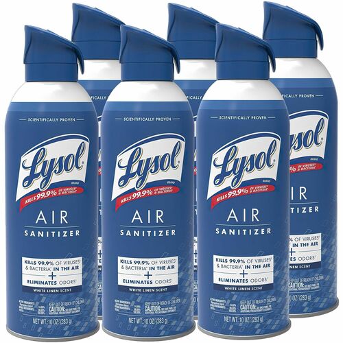 Reckitt Benckiser  Air Sanitizing Spray, White Linen, 10oz, 6/CT