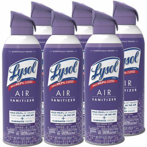 Reckitt Benckiser  Air Sanitizing Spray, Light Breeze, 10oz, 6/CT