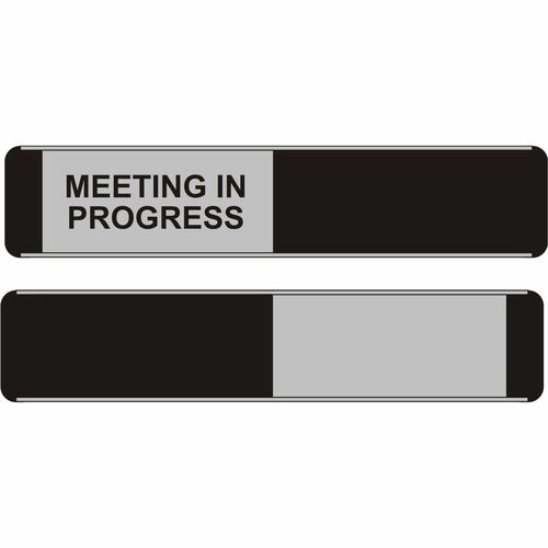 SECO  Sign,Door,w/Slider,Meeting in Progress,10"x2",MI