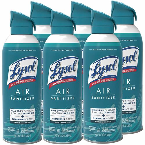 Reckitt Benckiser  Air Sanitizing Spray, Simple Fresh Scent, 10oz, 6/CT