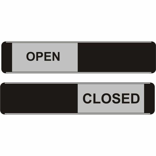SECO  Sign,Door,w/Slider,Open/Closed,10"x2",MI