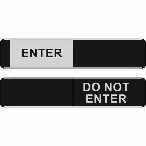 SECO  Sign,Door,w/Slider,Enter/Do Not Enter,10"x2",MI