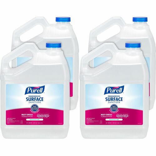 Gojo  Foodservice Surface Sanitizer Refill, 1 Gal, 4/CT, Clear-GOJ434104CT