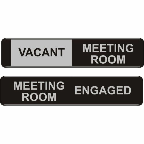 SECO  Sign,Door,w/Slider,Vacant/Engaged Mtg Room,10"x2",MI