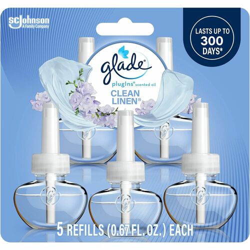 S.C. JOHNSON & SON, INC  Air Freshener Refill,f/Plug-in Warmers,Linen,3.35oz,5/PK