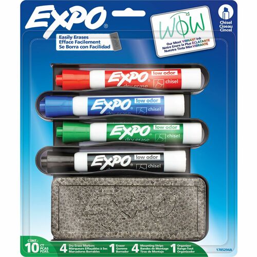 Newell Brands  Dry-Erase Kit,10-Pc,w/Organizer/Eraser,4Markers/ST,AST