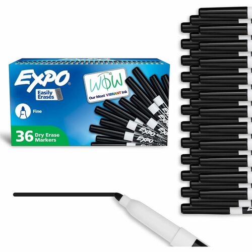 Newell Brands  Dry-erase Markers, Fine Point, Nontoxic, 36/PK, Black