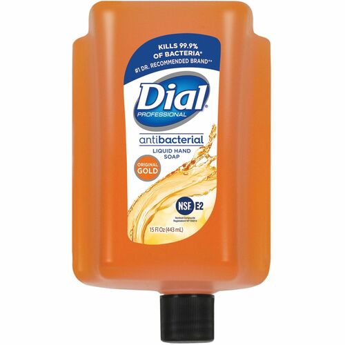 Dial Corporation  Hand Soap,Refill Bottle,Versa,Antibacterial,15oz,6/CT,Gold