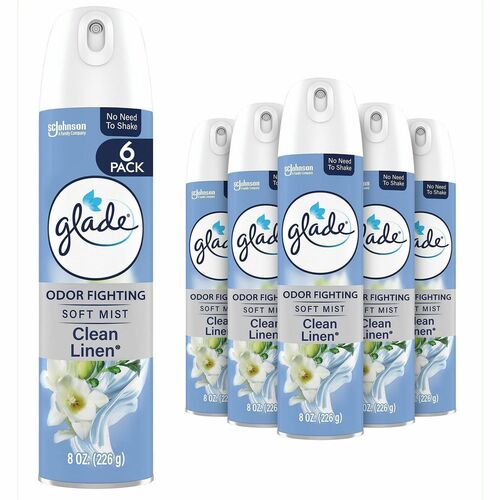 S.C. JOHNSON & SON, INC  Air Freshener Spray, Glade, Clean Linen, 8oz, 6/CT, MI