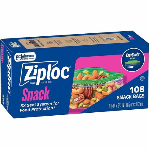 S.C. JOHNSON & SON, INC  Snack Bags,GripnSeal,6-1/2"x3-1/4",108/BX,Clear