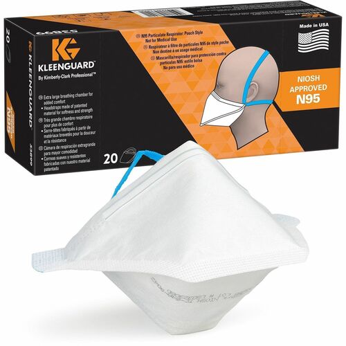 Ansell Healthcare Products  Respirator,N95,Particulate,Flat-Fold,20/PK,White
