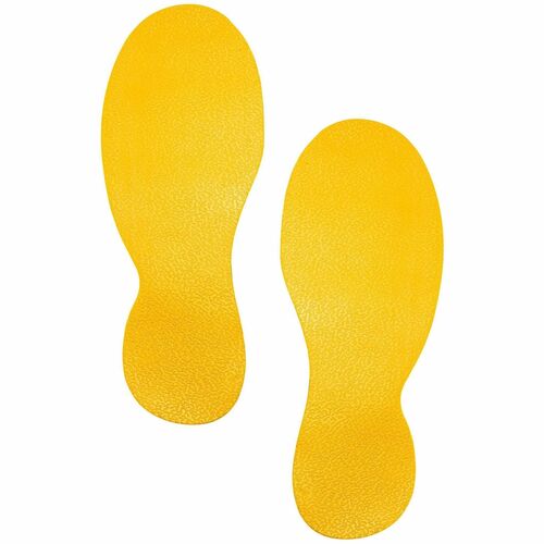Durable Office Products  Floor Marking, Foot Shape, Indoor, Self-Adhesive,10/PK, YW
