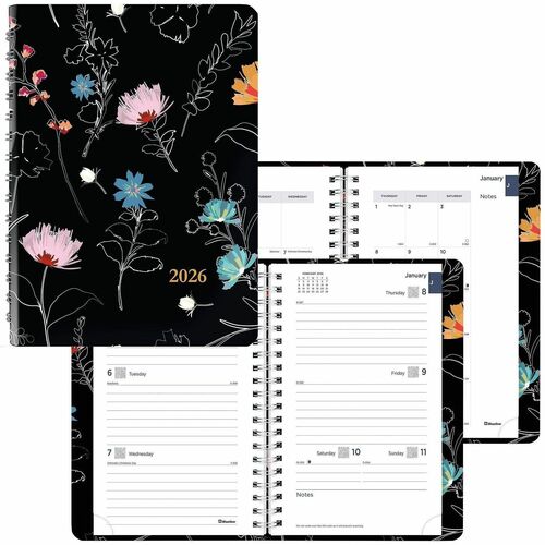 Rediform  Planner,Wkly/Mthly,12 Mths,Jan-Dec,8"x5"Pg,Dramatic Floral