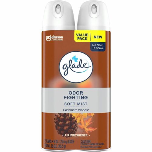 S.C. JOHNSON & SON, INC  Air Freshener,Soft Mist,ParabenFree,CashmereWoods,2/PK,CR