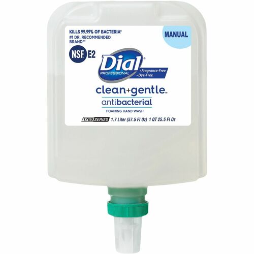 Dial Corporation  Handwash,Clean+Gentle,Antibacterial,f/Dispenser,1.7L,3/CT,WE