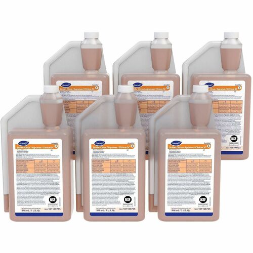 Diversey Care  Floor Cleaner,AccuMix,Concentrate,Citrus,32oz,6/CT,Orange-DVO101109755CT