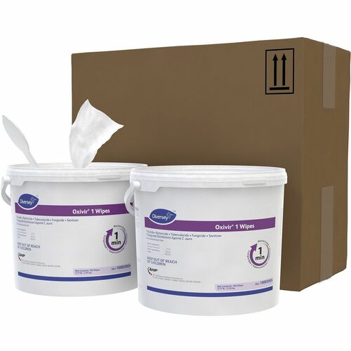Diversey Care  Wipes,Disinfectant/Cleaner,Oxivir 1,160/Tub,4/CT,WE-DVO100850924CT