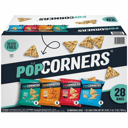 Green Rabbit  Snack Box,Corn Chips,PopCorners,Gluten-Free,36/CT,Brown-GRR22002179