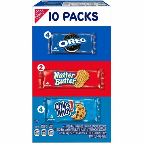 Mondelez International  Cookie Variety Pack,Oreos/Nutter Butter/Chips Ahoy,1/BX,MI