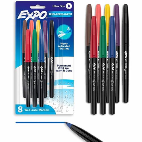 Newell Brands  Marker, Wet-Erase, Expo, Fine Point, 8/PK, AST