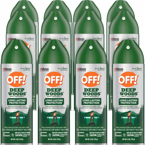 S.C. JOHNSON & SON, INC  Bug Repellent. Off!, Aerosol, w/DEET, 6oz, 12/CT, Green